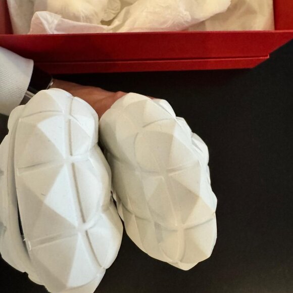 Valentino Garavani Roman Stud Turtle Slide Sandals Rubber White Men's EU 41 NIB - Picture 15 of 16